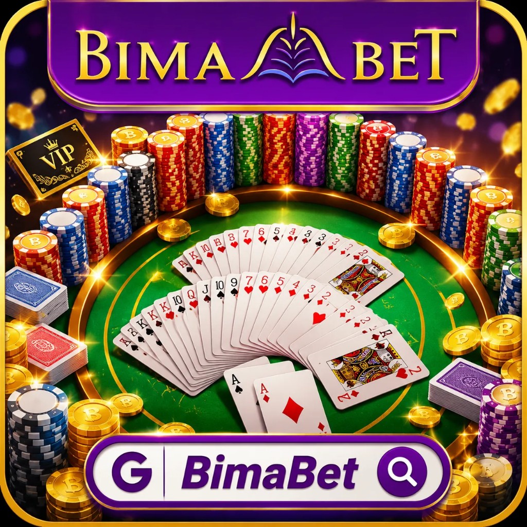 BIMA BET - Meja Hijau, Kipas Kartu, Chip Warna-warni, VIP